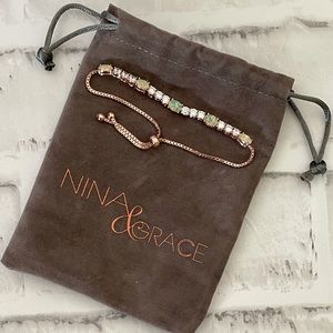 Nina and Grace Fiery Opal Rose Tennis Bracelet